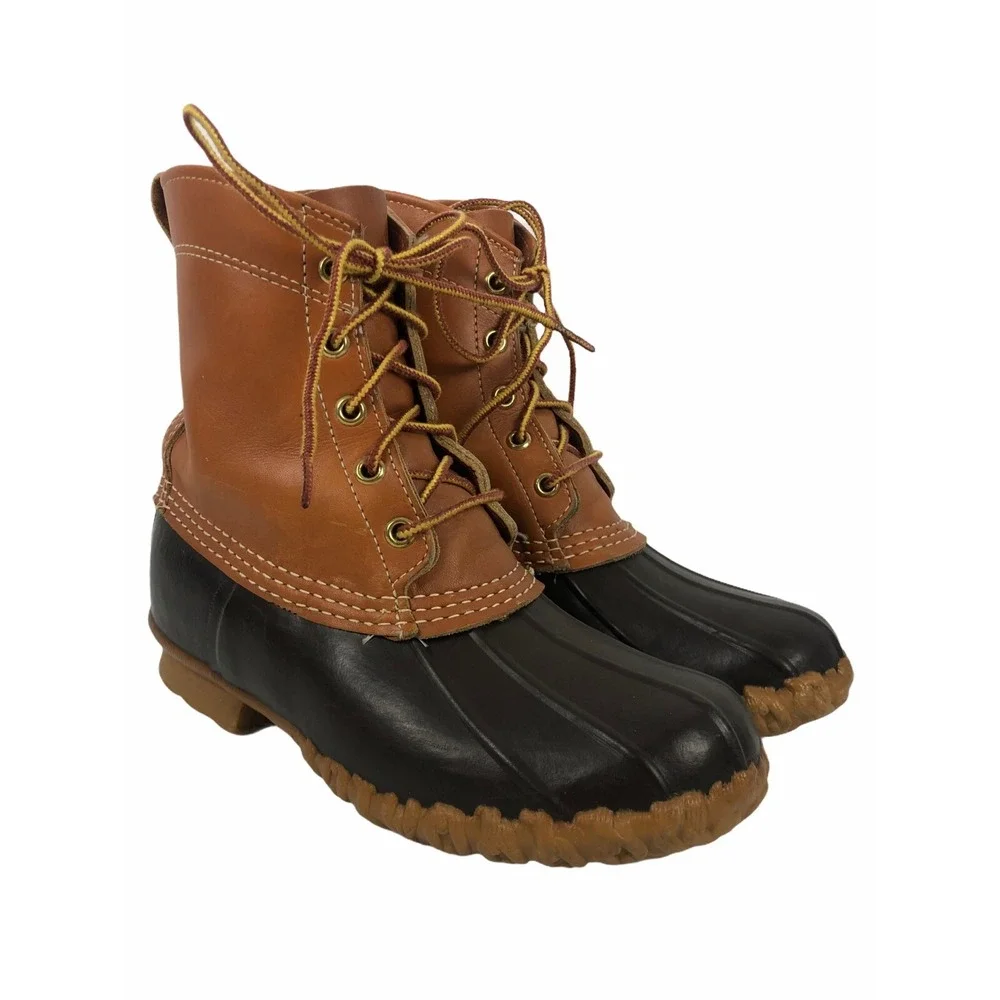 LL Bean Leather Boots Mens Size 6 Waterproof Winter Duck Snow Rain Vintage